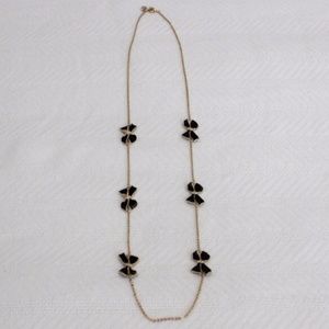 J.Crew Black Bow Necklace